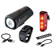 Voor- en achterlicht Sigma Buster 400 + Blaze Flash