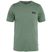 T-shirt heren Fjällräven Abisko Wool Logo SS M groen Patina Green