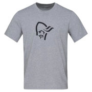 T-shirt heren Norrona /29 Cotton Viking T-shirt grijs Grey Melange/Caviar Black