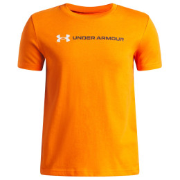 Thermoshirt kinderen Under Armour UA B Logo Wordmark SS Outrageous Orange oranje Outrageous Orange / / White