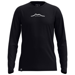 T-shirt heren Ortovox 150 Cool Mountain Long sleeve zwart Black Raven