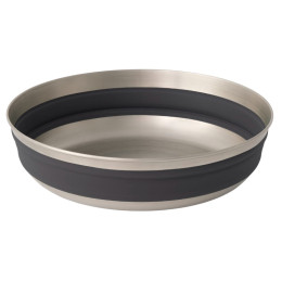 Opvouwbare kom Sea to Summit Detour Stainless Steel Collapsible Bowl L grijs Beluga Black