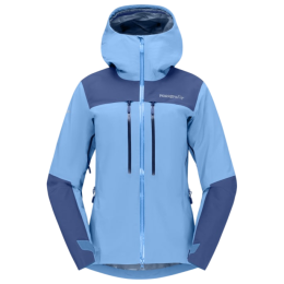 Outdoorjas dames Norrona Trollveggen Gore-Tex Pro Light Jacket lichtblauw Allure/Vintage Indigo
