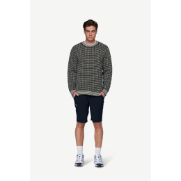 Trui Devold Islender Refined Sweater zwart/wit INK/OFFWHITE