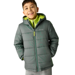 Winterjas kinderen Regatta Junior Hooded Marizion Dark Forrest Green khaki Dark Forrest (Wild Lime)
