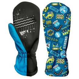 Kinderwanten winter WAMU Bagr blauw