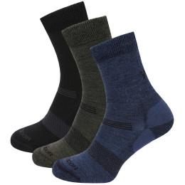 Herensokken Warg Merino Hike M 3-pack mix1 mix 1 (black/green/blue)
