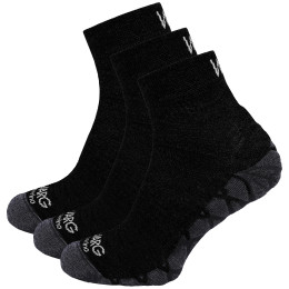 Sokken Warg Endurance Merino Mid 3-pack zwart Black