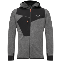 Herenvest Salewa Puez 2 Dry M L/S Hood Fz Tee zwart black out melange/0910