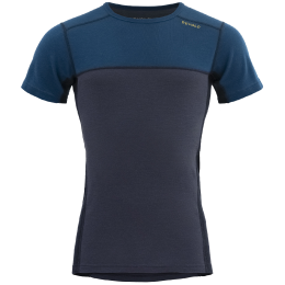 Thermoshirt heren Devold Lauparen Merino 190 T-Shirt Man donkerblauw FLOOD/NIGHT/INK