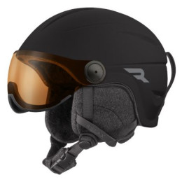 Skihelm kinderen Relax Twister Visor zwart