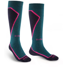 Dameskniekousen Bridgedale Ski Midweight+ Women's blauw/roze petrol/navy/282