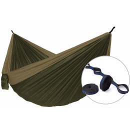 Hangmat Hamaka.eu Camping single + Slap Strap bruin