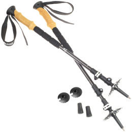 Wandelstokken Zulu Hiker Carbon Lock zwart/beige black