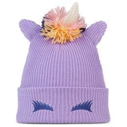 Kindermuts Buff Knitted Beanie Fun paars Unicorn Grape Ice