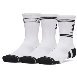 Sokkenset Under Armour New UA Perf Tech Nov 3Pk Crw wit White / White / Ultimate Black