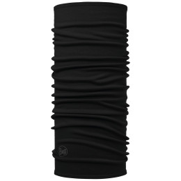 Multifunctionele sjaal Buff Midweigt Merino Wool zwart SolidBlack