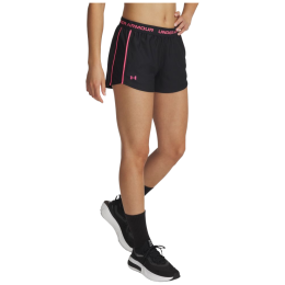 Korte broek dames Under Armour Tech Play Up Shorts zwart/roze Black / / Super Pink