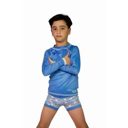 Kinderzwemkleding DucKsday Manta Swim Trunk B blauw/wit Blue/Off White