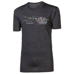 Thermoshirt heren Progress Hrutur Yak grijs šedý melír