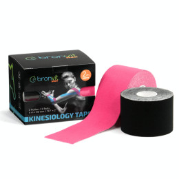 Sporttape BronVit Sport Kinesio Tape set zwart/roze