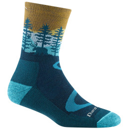 Damessokken Darn Tough Northwoods Micro Crew Midweight With Cushion blauw dark teal