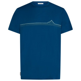 T-shirt heren Icebreaker Men Merino 150 Tech Lite SS Tee Range Stripes blauw Atlantis