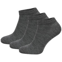 Sokken Zulu Diplomat Merino Low 3-pack lichtgrijs light grey