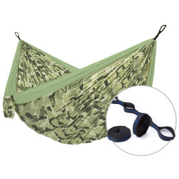 Hangmat Hamaka.eu Camping single + Slap Strap lichtgroen Forest