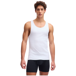 Herensinglet Under Armour M UA Perf Cotton Tank-2pk wit white