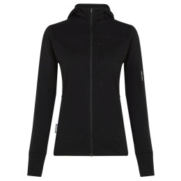 Functioneel vest dames Icebreaker W M 300 Descender LS Zip Hoodie zwart Black
