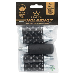 Handpomp Peaty´s Holeshot Co2 Bombičky 5 Ks - Road & Gravel zwart