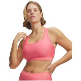 Sportbeha Under Armour Crossback Mid Bra roze/grijs Bittersweet Pink / / Posh Pink