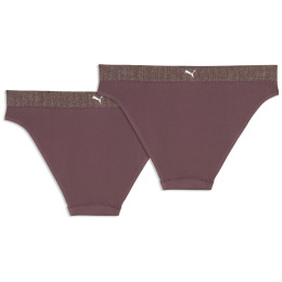 Damesonderbroek Puma 3D Knit Sport Briefs 2P bruin dark brown wood
