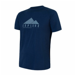 T-shirt heren Sensor Merino Air Pt Explore donkerblauw