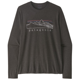 T-shirt heren Patagonia M's L/S Cap Cool Daily Shirt - Stratapeaks zwart Ink Black