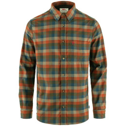 Herenoverhemd Fjällräven Lappland Stretch Flannel Shirt M groen/bruin Laurel Green-Autumn Leaf