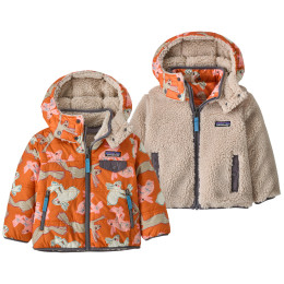 Kinderjas Patagonia Baby Reversible Tribbles Hoody - BNLM oranje/beige Bunny Life: Marigold