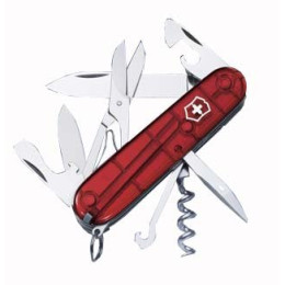 Zakmes Victorinox Climber rood transparant TransRed