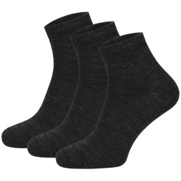 Sokken Zulu Diplomat Merino Mid 3-pack donkergrijs dark grey