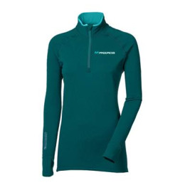 Functioneel vest dames Progress Tispa Zip Merino groen zelená