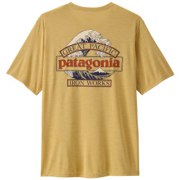 T-shirt heren Patagonia Men's Capilene Cool Daily Shirt - Great Waves geel Limestone Yellow - Light Limestone Yellow X-Dye