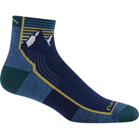 Herensokken Darn Tough M Hiker Quarter Midweight With Cushion blauw mountain lake