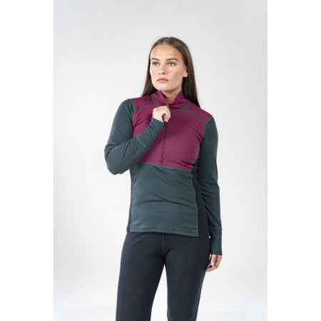 Functioneel T-shirt dames Devold Lauparen Merino 190 Zip Neck