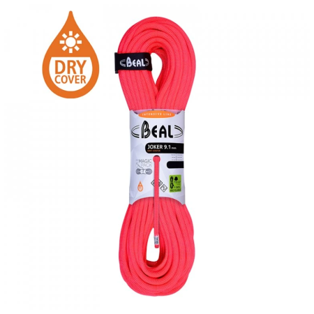 Klimtouw Beal Joker 9,1 mm (50 m) Dry Cover oranje ORANGE
