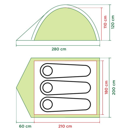 Trekkerstent Coleman Darwin 3