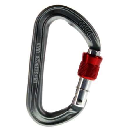 Karabijnhaak Ocún Hawk Screw zwart/rood Anthracite/Red