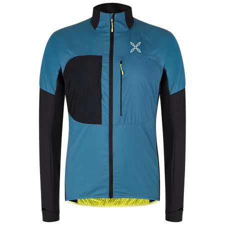 Thermovest heren Montura Traccia Octa Maglia zwart/turquoise SteelBlue/SunnyLime