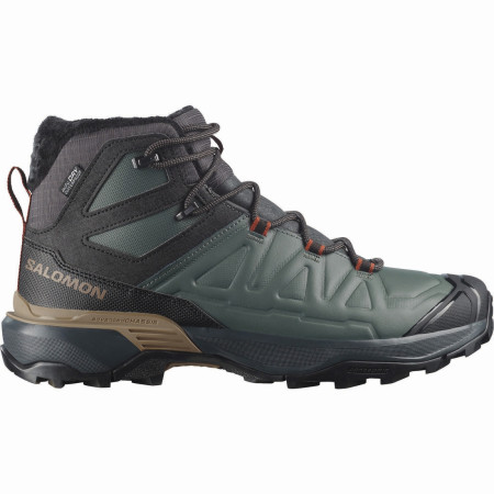 Herenschoenen Salomon X Ultra Snowpilot Waterproof zwart/groen Asphalt / Urban Chic / Arabian Spice
