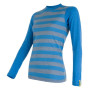 Functioneel T-shirt dames Sensor Merino Wool Active dl.r. blauw BlueStripes